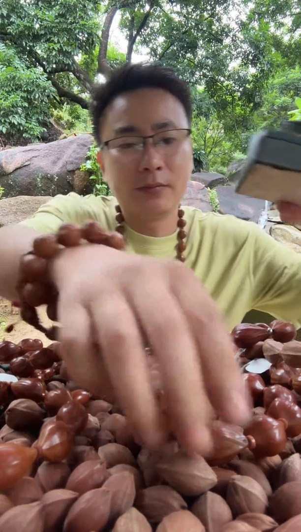 手串橄榄核21正四花梅林红核