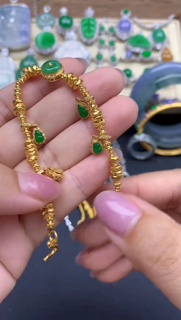 未镶嵌手链翡翠606-春日珠宝