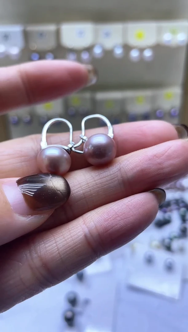 【闪购商品】淡水珍珠耳饰银S925镶嵌2