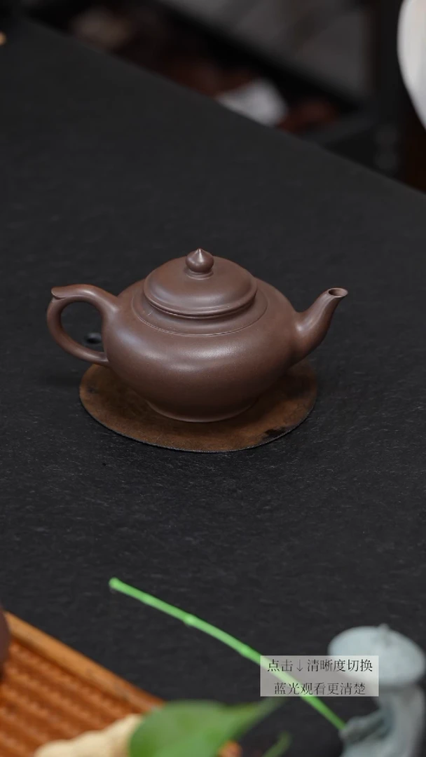 茶壶紫砂紫泥笑樱壶精工半手
