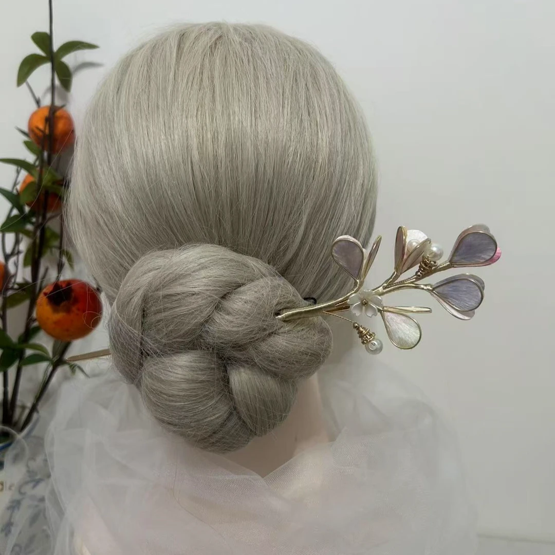 小青梅绒花发簪~小花苞手工复古百搭