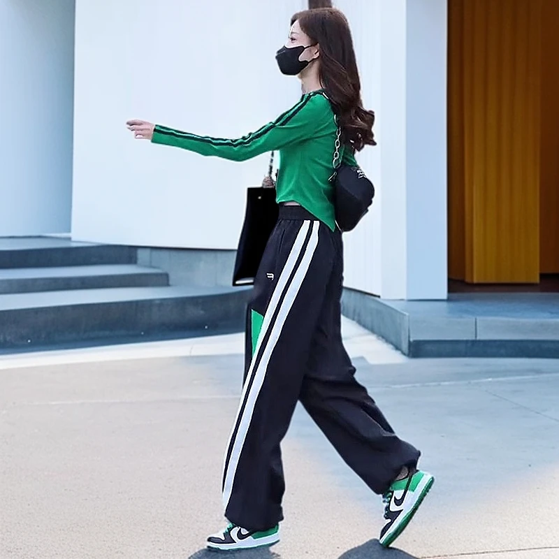 网红炸街时尚休闲运动套装女春秋潮牌秋季套装入秋穿搭一整套女装