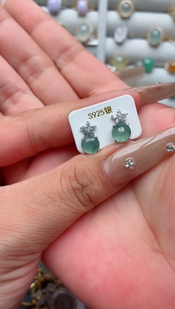 银S925镶嵌戒指翡翠.