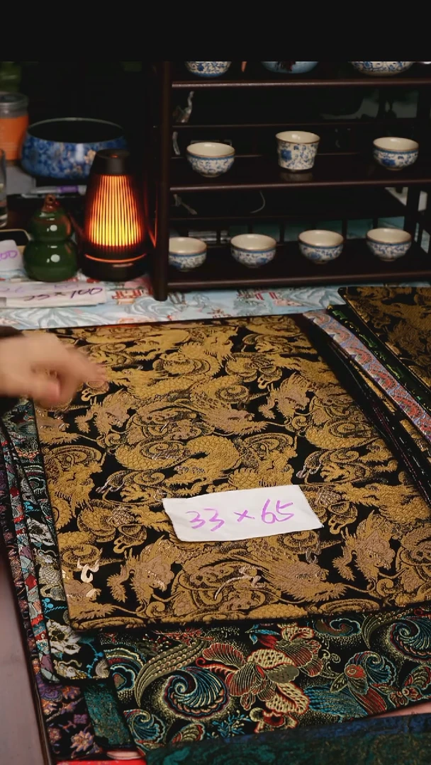 【福利金龙双面】中国风干泡织锦茶席33*65