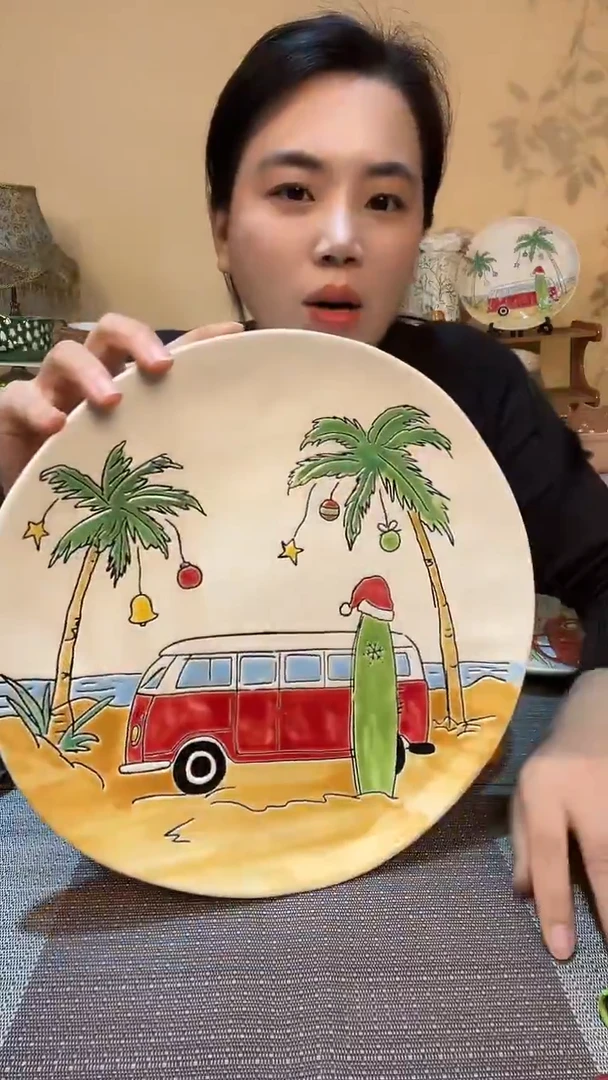 瓷片11英寸汽车异形盘 微瑕介意勿拍