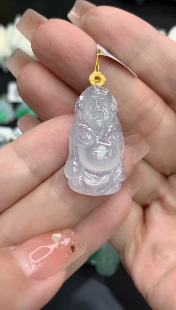 吊坠(不含链)18K金镶嵌翡翠11111111111