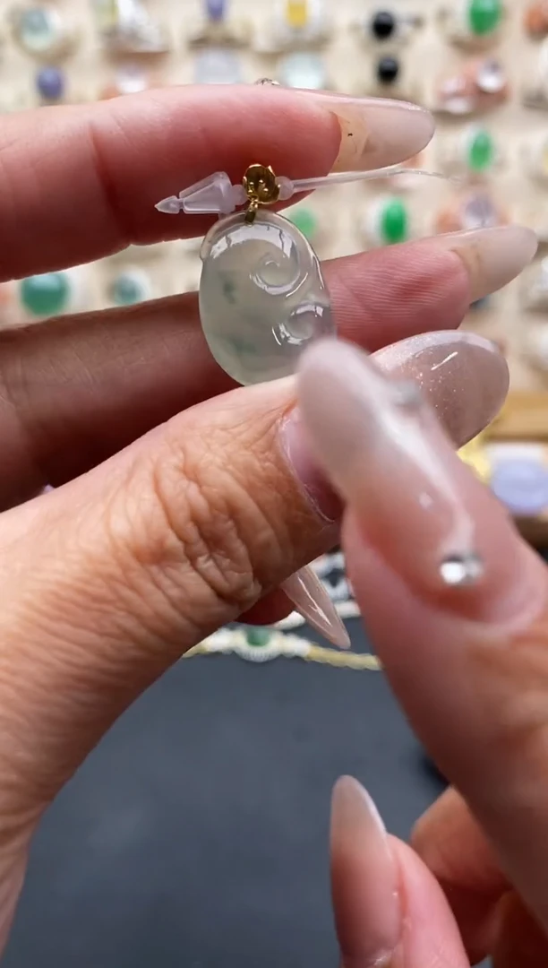 18K金镶嵌戒指翡翠缅甸天然A货翡翠111  10-5