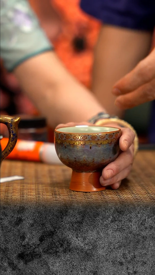 紫砂 宜兴紫砂 QCT  银彩金杯