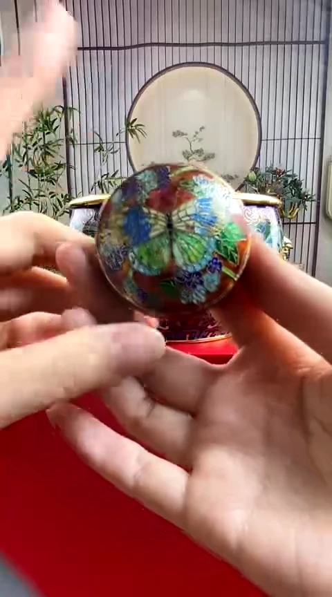 【闪购商品】非遗技艺 景泰蓝粉盒蝴蝶（老）