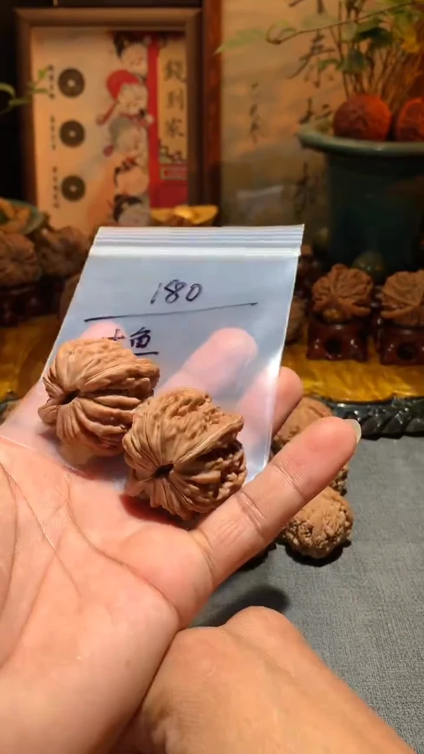 把件桃核〽**鱼丰泰文玩  蓟县四座楼 42  尺寸盘玩打底不支持退换