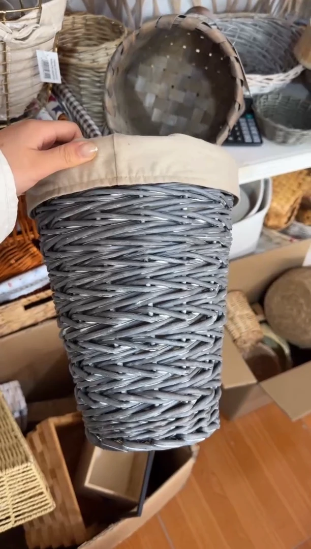 嘿****?微瑕捡漏 灰色柳编带内衬