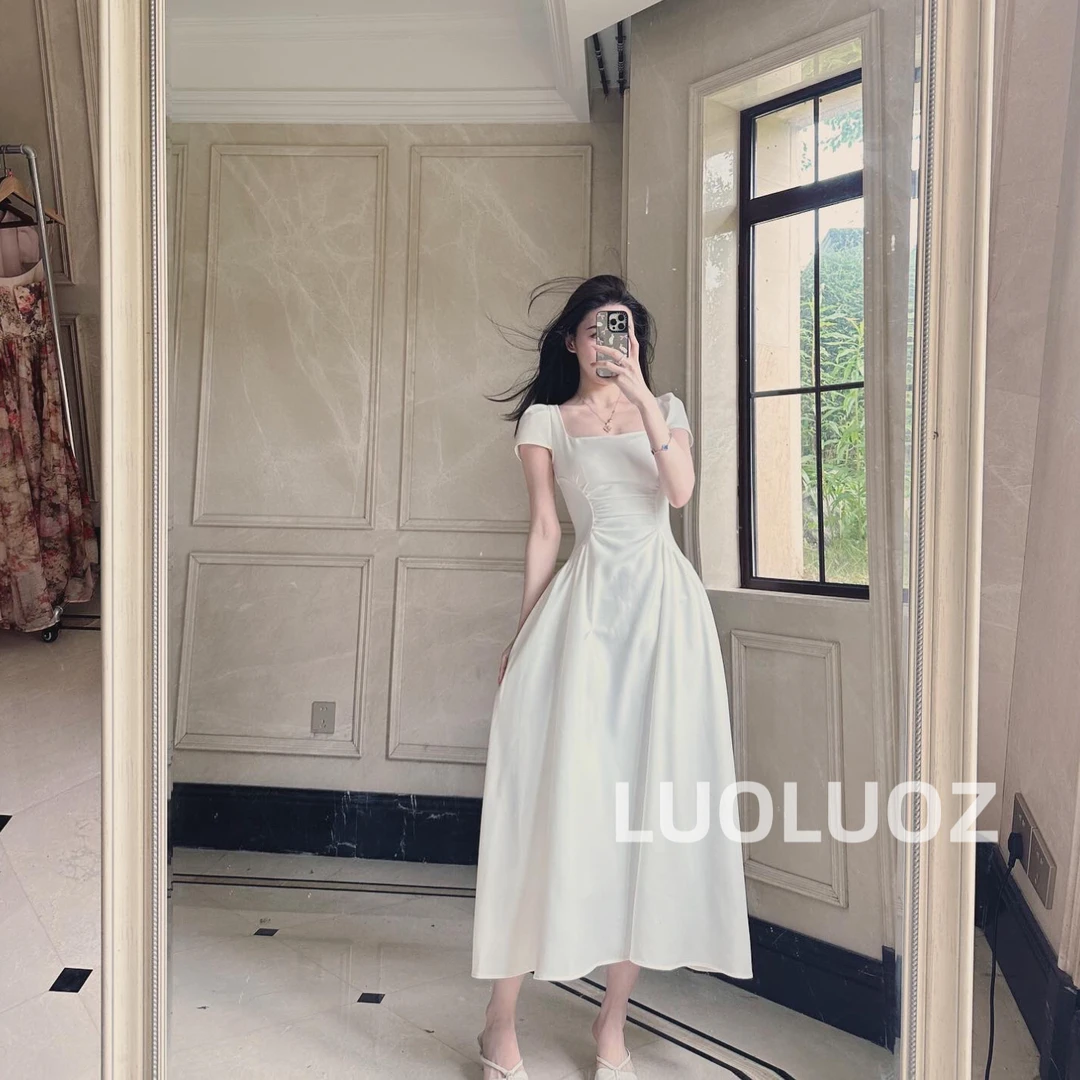 【现货】LUOLUOZ【花鸟图卷】法式轻奢收腰气质时尚连衣裙