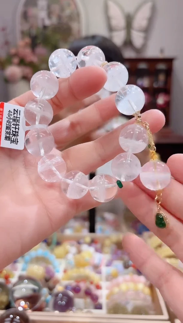 【闪购商品】水晶手串18K金镶嵌设计款珠串15+