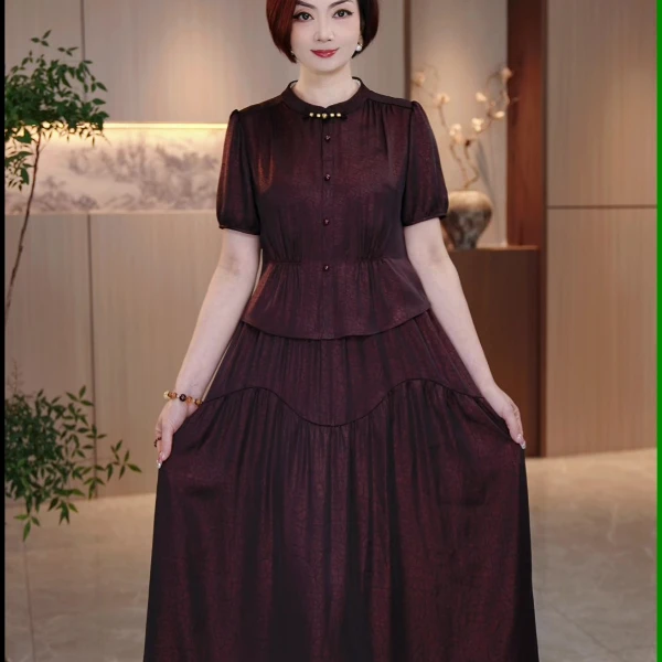 夏季新款大码女装连衣裙遮肉显瘦加肥加大款显瘦高级感国风大码