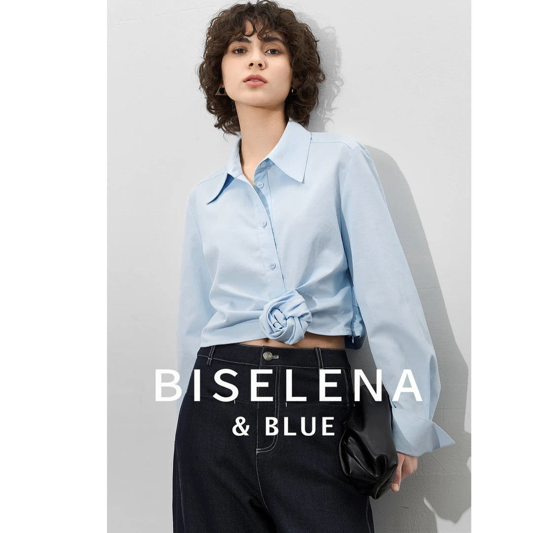 贝茜妮"高智感"设计感短款衬衫女2025春季新款不对称小众别致上衣