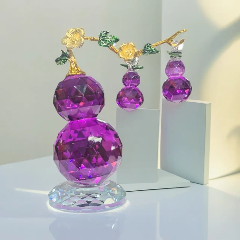 S.hq琅彩宝葫紫葫芦落地摆件