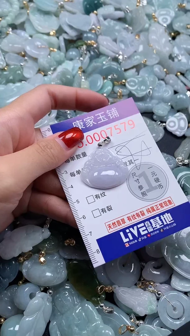 翡翠未镶嵌吊坠(不含链)7579