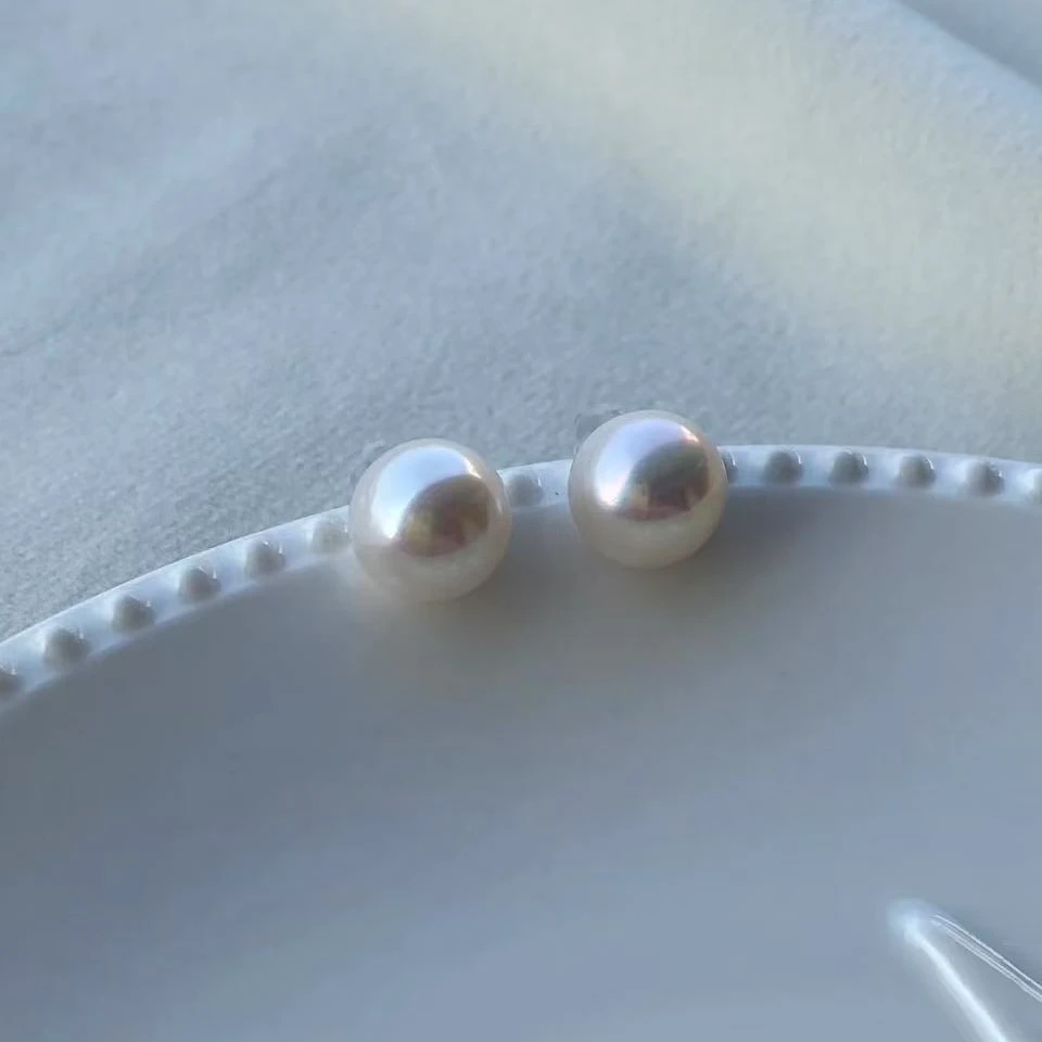 天然淡水无核珍珠耳钉气质百搭     一物一拍盲拍不发