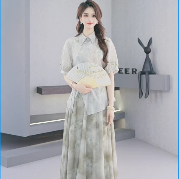 S·DEER圣迪奥夏季百搭轻奢扎染印花短款度假中式风上衣S242Z0425