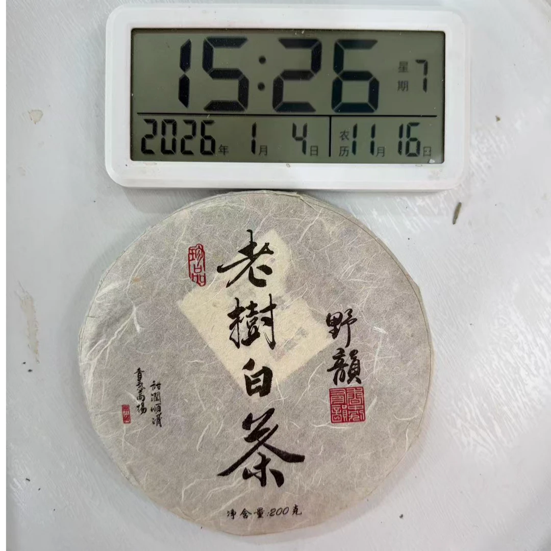 司丽严选-3608号2025年野韵老树白茶云南白茶饼200g1-4