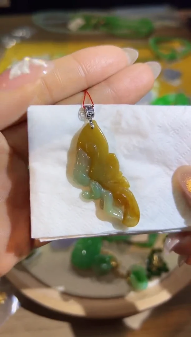 【闪购商品】翡翠颈饰18K金镶嵌Q缅料A货翡翠/支持复检/一件