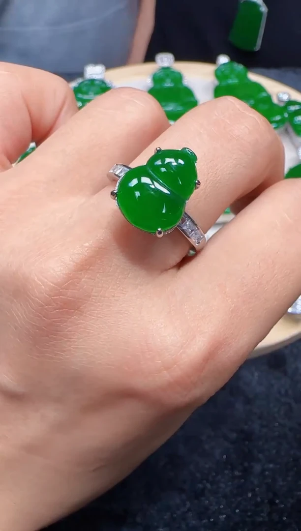 未镶嵌定制翡翠翡翠戒指13