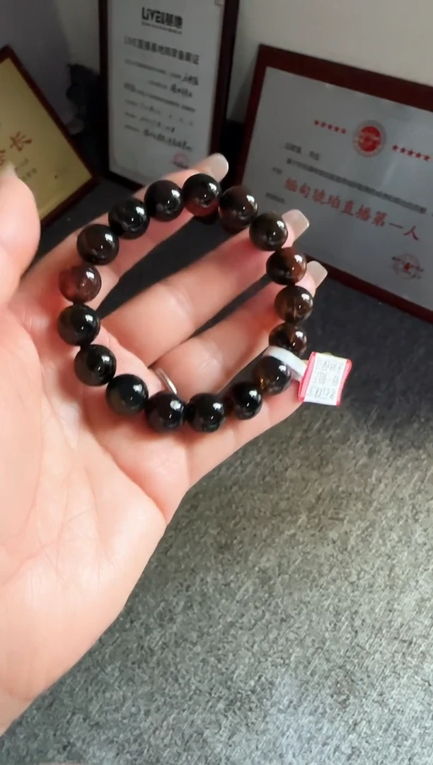 手串琥珀未镶嵌#11微瑕缅甸琥珀药珀手串12mm