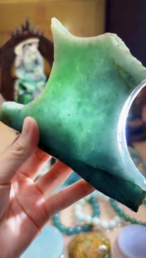 未镶嵌挂件翡翠A货柠优5736