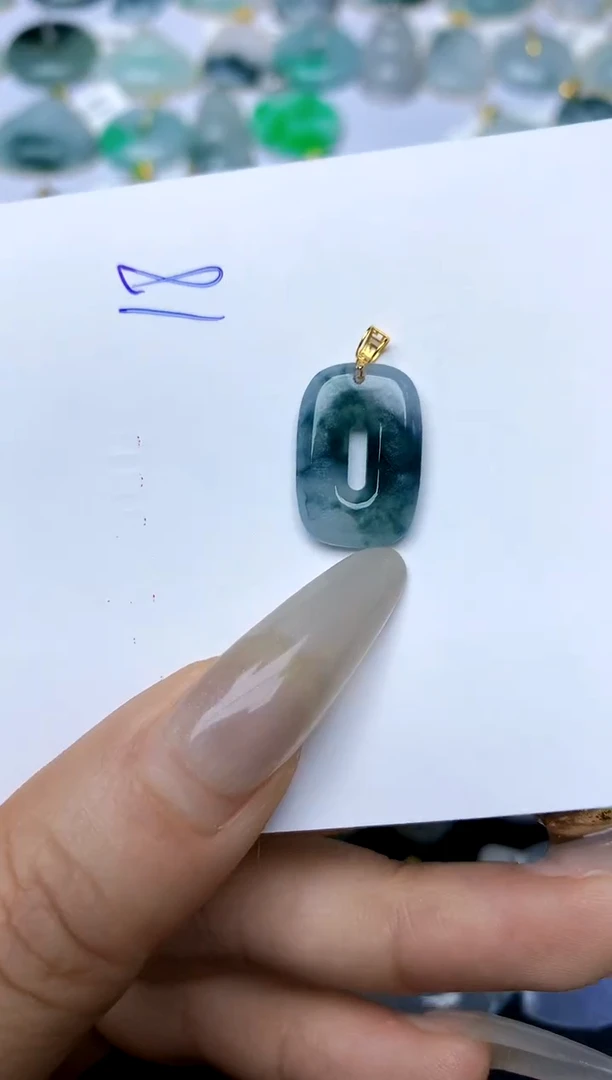 【闪购商品】翡翠颈饰18K金镶嵌18天然A货翡翠