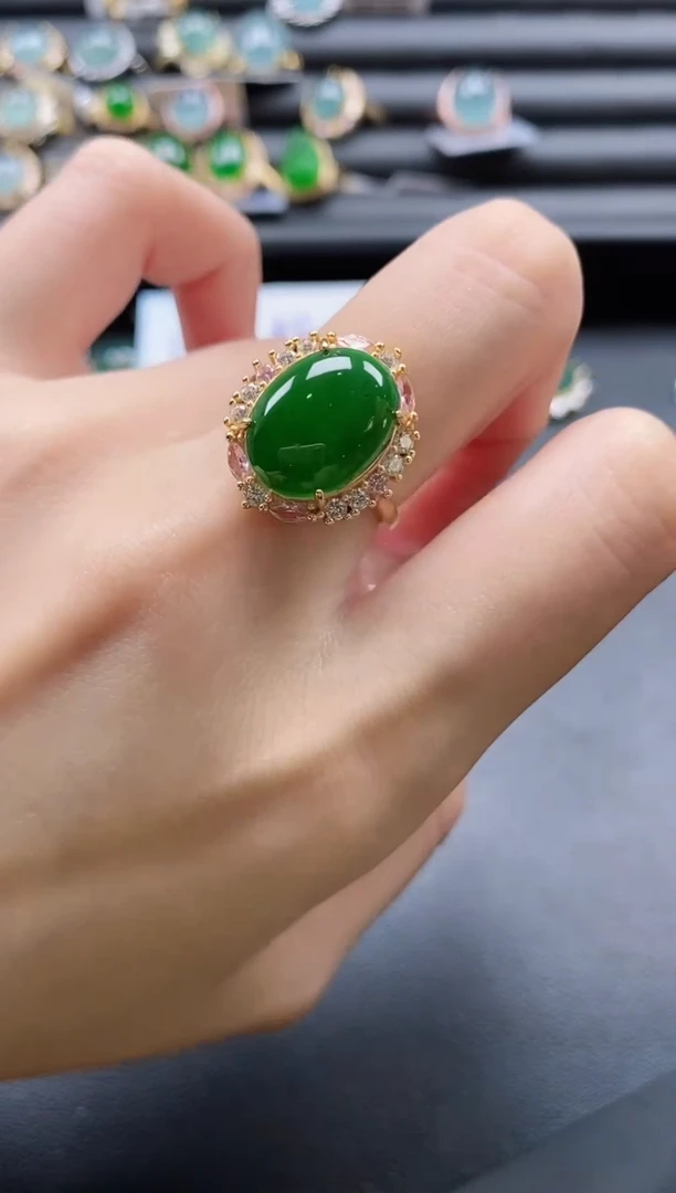 【闪购商品】翡翠戒指银S925镶嵌51151