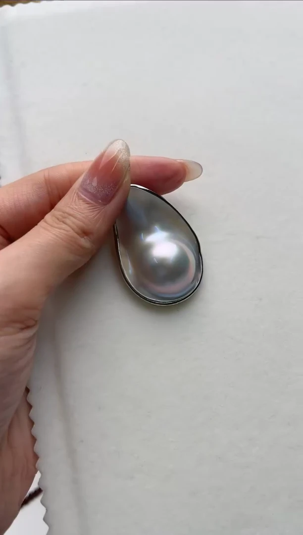 【闪购商品】拼合珍珠（马贝珠）吊坠(不含链)合金aw9486