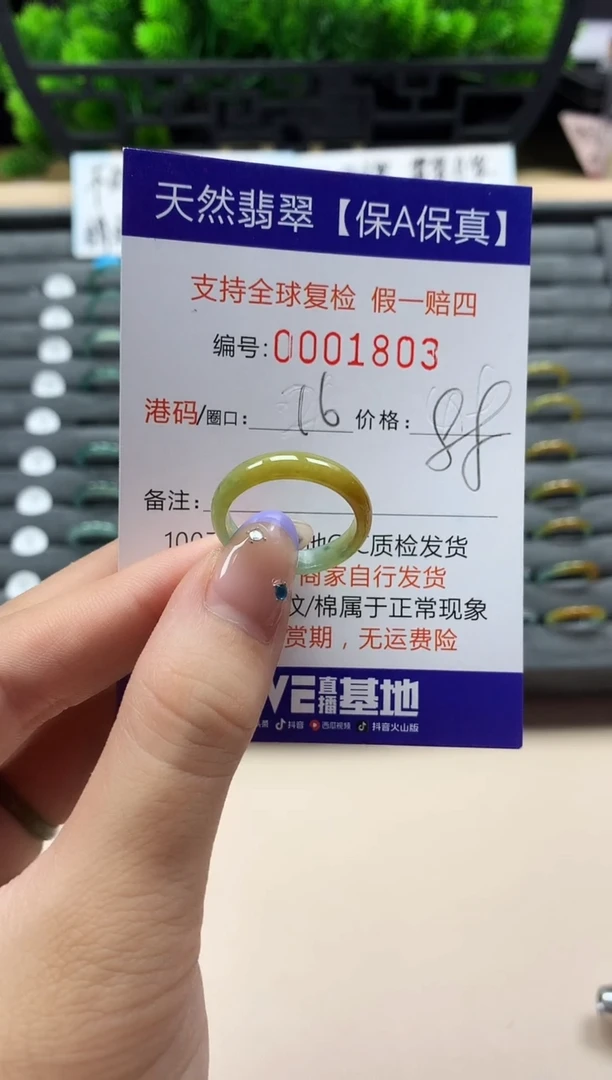 未镶嵌戒指翡翠天然  1803