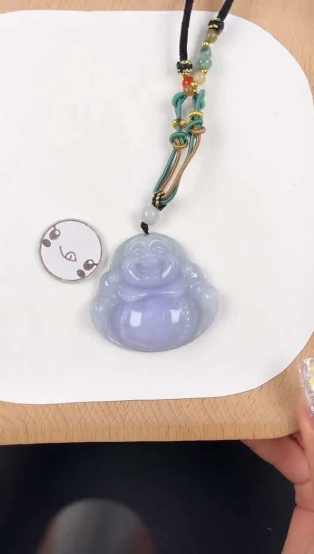 颈饰未镶嵌翡翠5CC058冰紫大佛