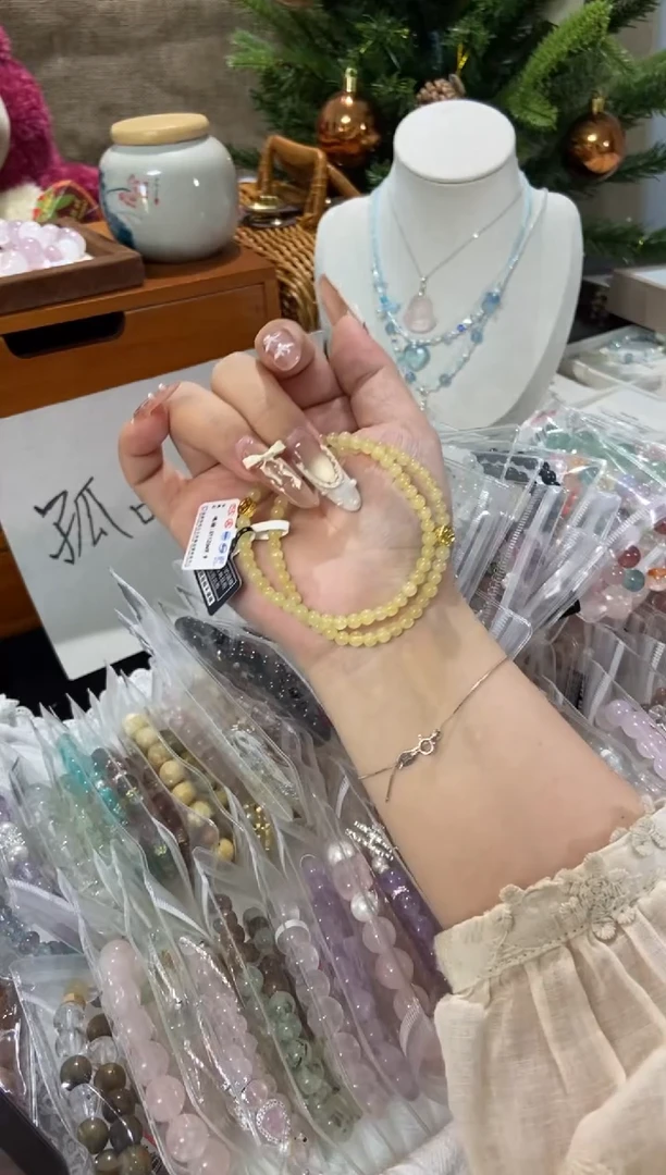 水晶手串未镶嵌孤品捡漏均匀瑕疵介意勿拍