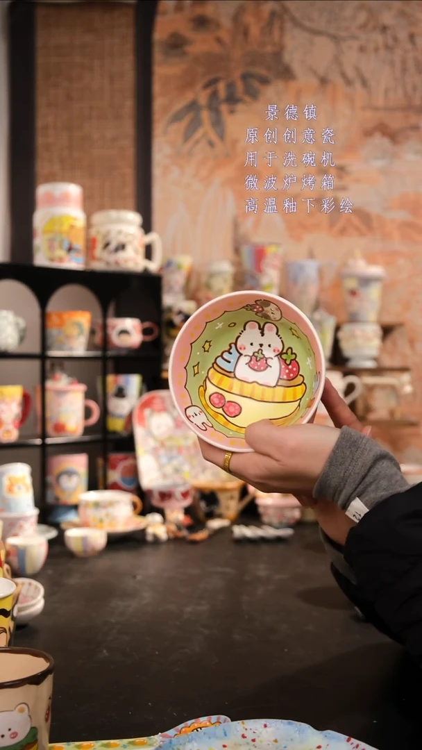 摆件陶旺的可以手工手绘设计师款陶瓷