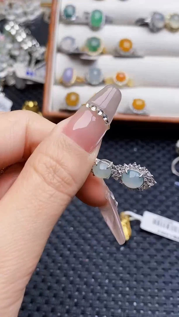 银S925镶嵌戒指翡翠用****22716