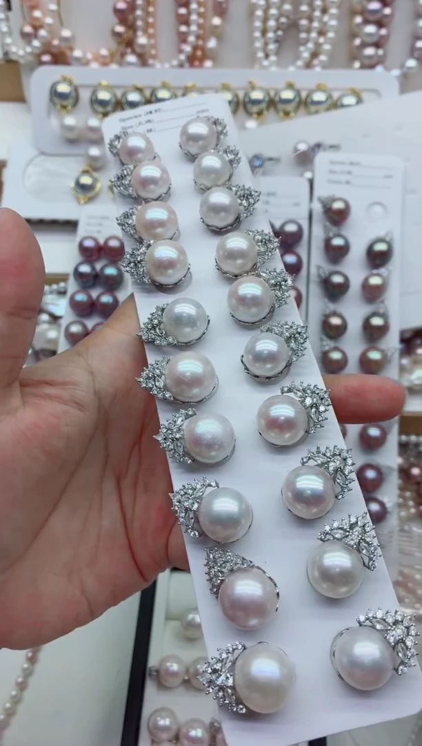 淡水珍珠银S925镶嵌吊坠(不含链)多样性发其一，非无暇