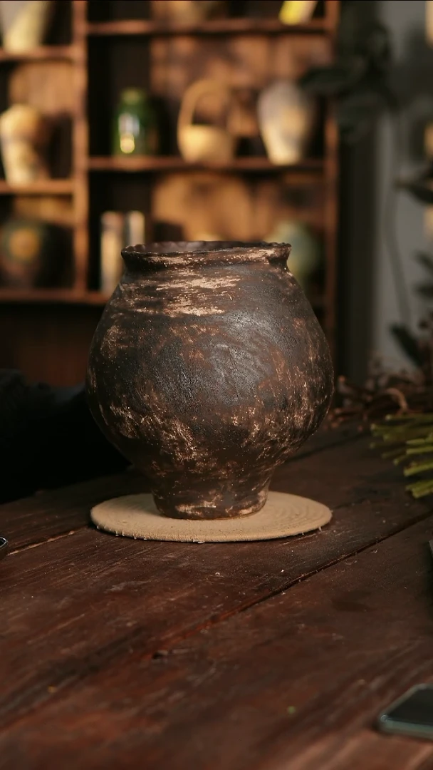 摆件30-469 陶瓷花器高28口径16