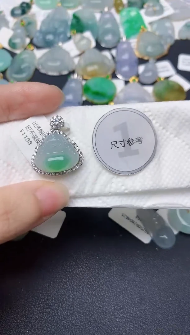 颈饰未镶嵌翡翠天然缅甸A货翡翠