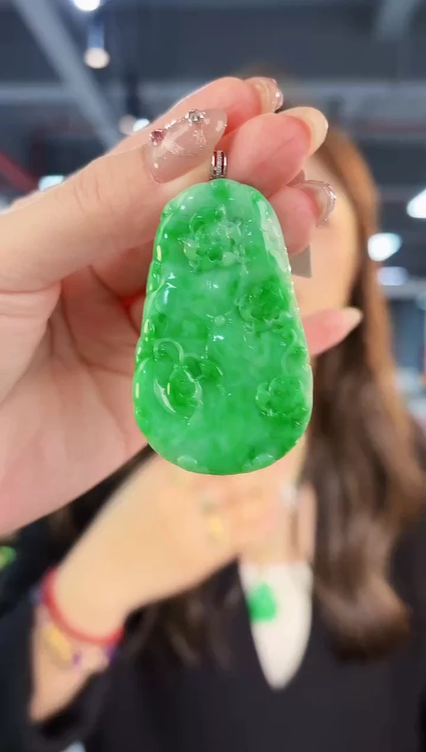 【闪购商品】翡翠颈饰18K金镶嵌缅料A货/支持复检/一件