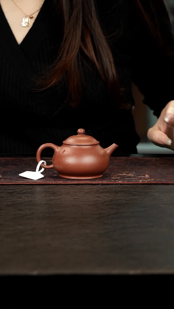 茶壶紫砂清水泥矮潘壶140cc