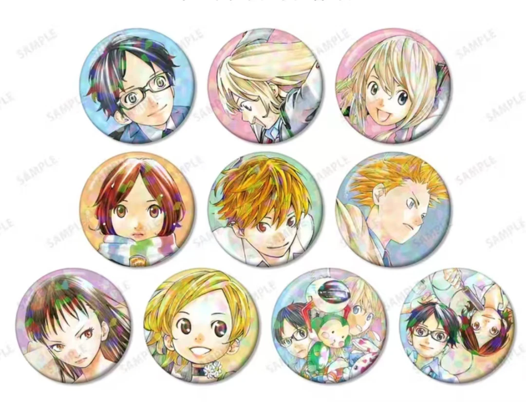 【四月是你的谎言】pop up场贩 原画 漫画吧唧相卡盲抽