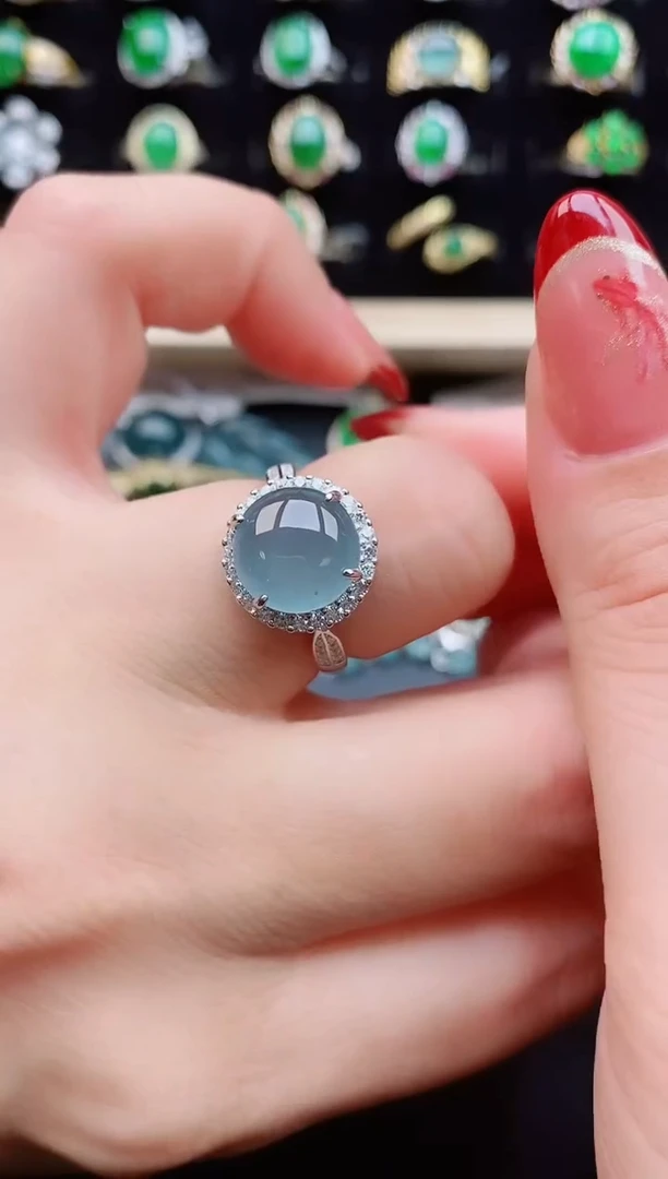 【闪购商品】翡翠戒指银S925镶嵌1212