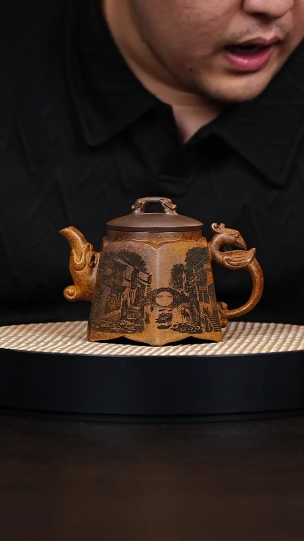 茶杯紫砂柴烧六方宫灯