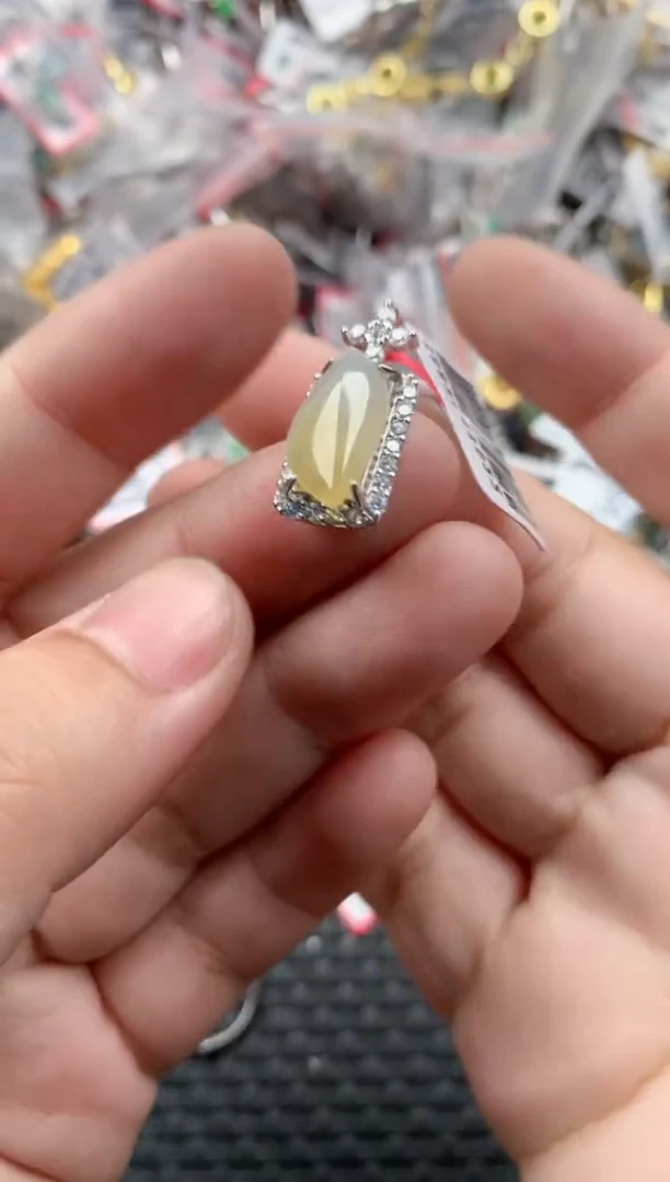 银S925镶嵌戒指翡翠8888    3
