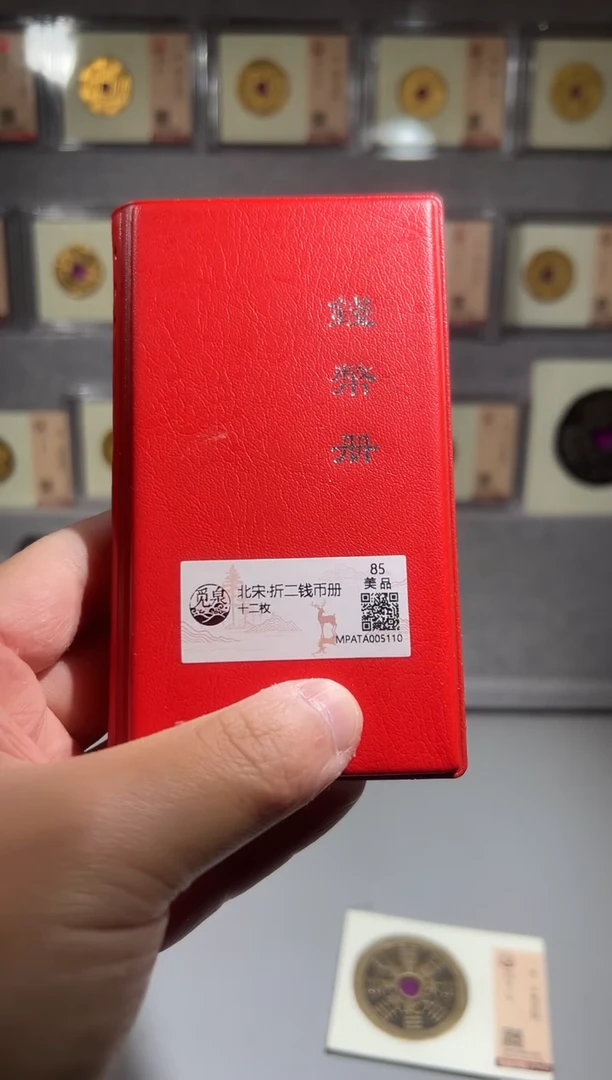 铜带评级 折二钱币册 共12枚  同分择优发