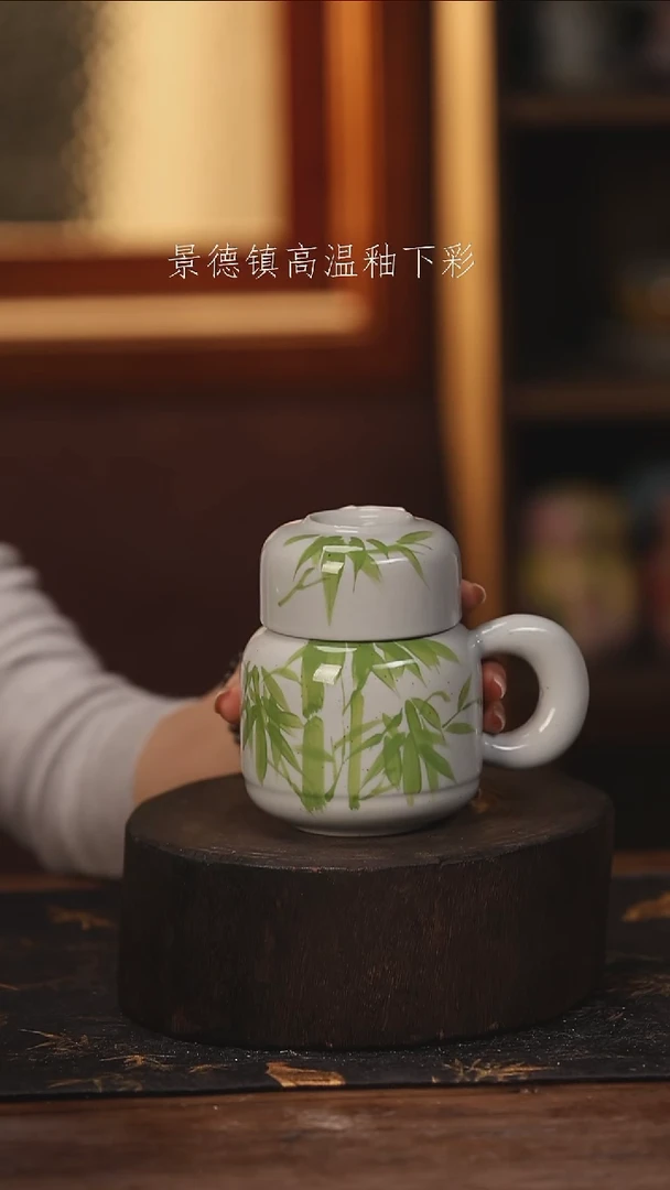 陶瓷景德镇高温釉下手绘陶瓷@L232@