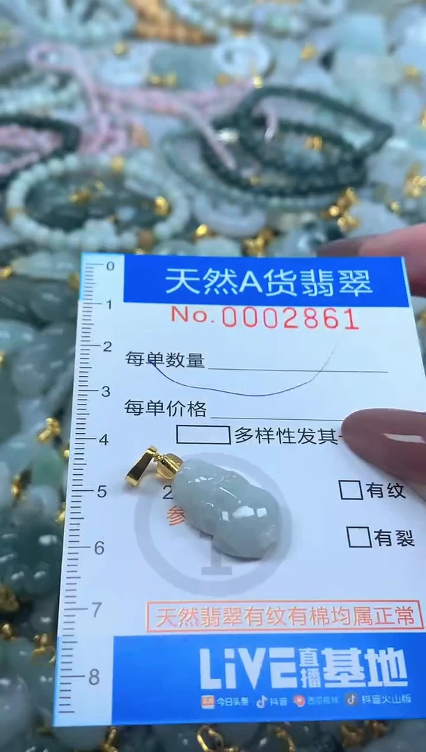 颈饰未镶嵌翡翠净货挂件-2861