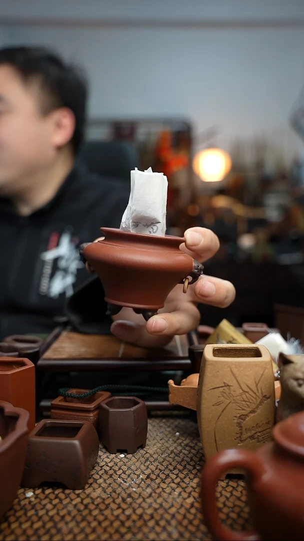 紫砂花盆图****圆長木軒精品紫砂