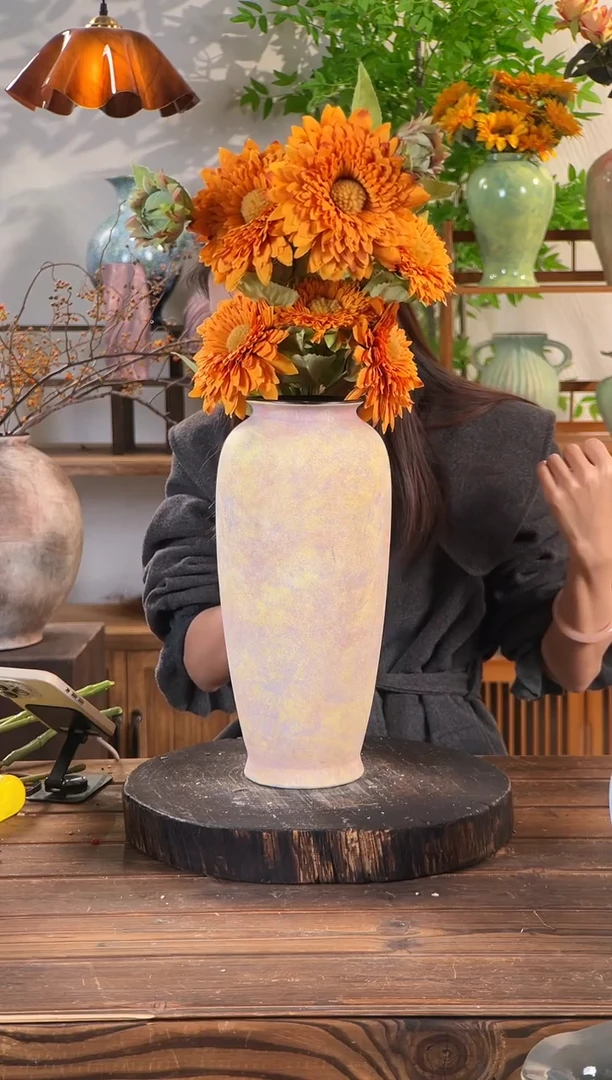 莫奈紫-萝卜瓶 陶瓷花瓶